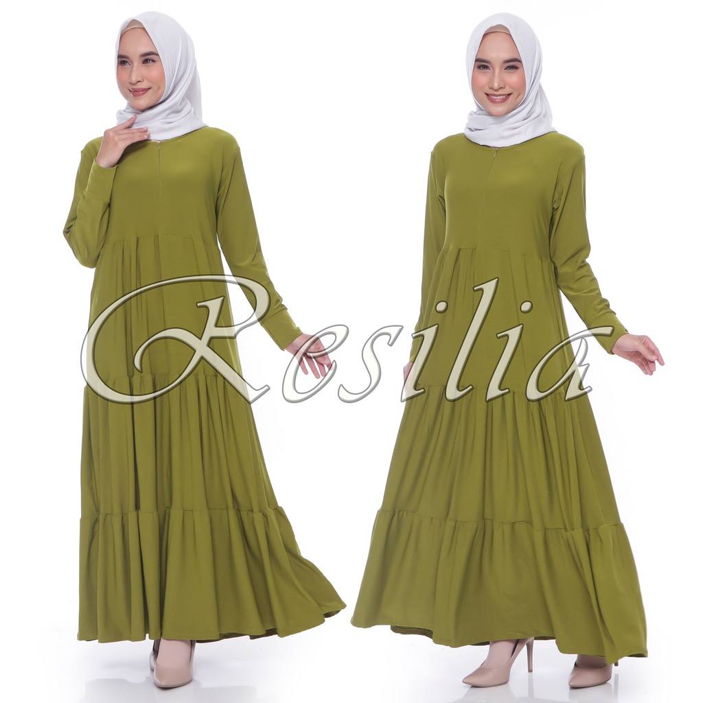 Gamis RESILIA SUSUN GAMIS, PROMO GAMIS SUSUN TERMURAH  (O9F5) Dress Gamis Remaja Gamis Pesta Dress G