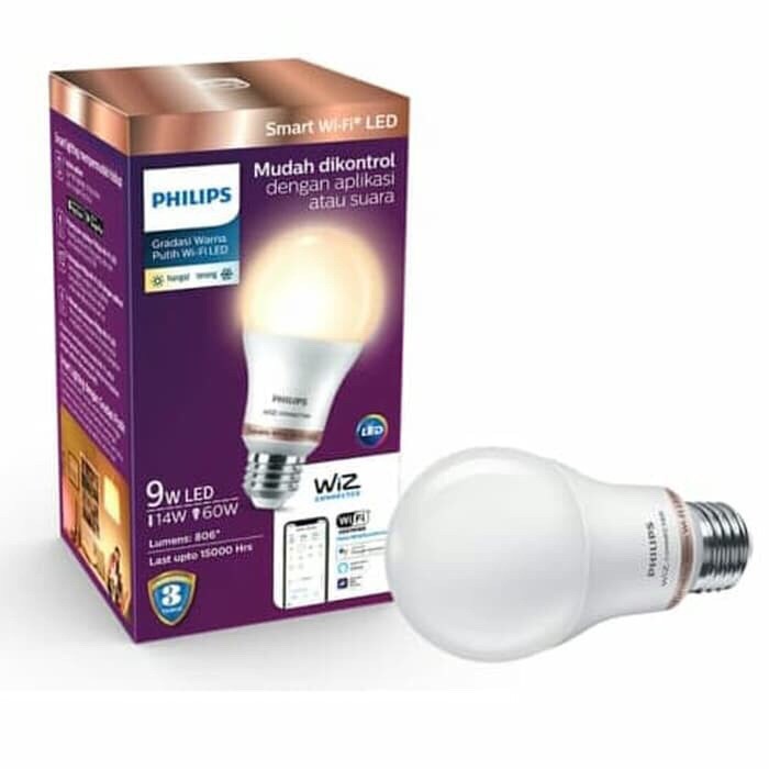 Lampu Led Philips Smart WIFI 9watt 9 watt 9w 9 w putih / kuning