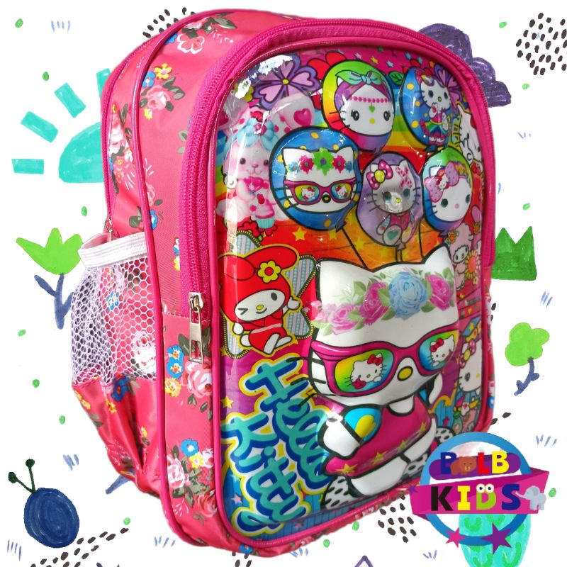 BLB KIDS Tas Ransel Anak Perempuan Laki Laki LED TK SD 3D Motif Kartun Timbul Lucu Premium