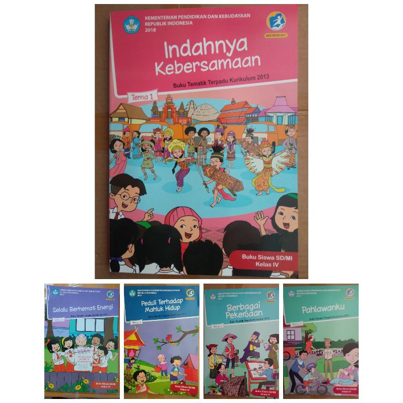 Buku Tematik Kelas 4 semester 1 Tema 1,2,3,4,5
