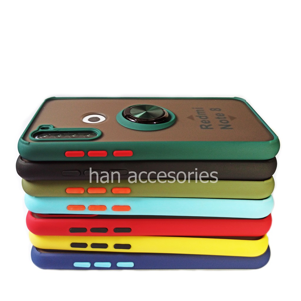 Xiaomi Redmi Note 7/Note 7 pro/Note 8 New Case Dove Ring Stand Anodize Colour - Case Matte Colour