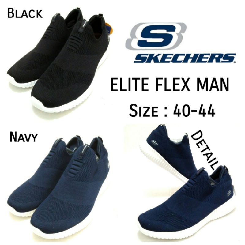 TERBARU SEPATU SLIP ON PRIA SKECHERS ELITE FLEX MAN 2warna size 40-44