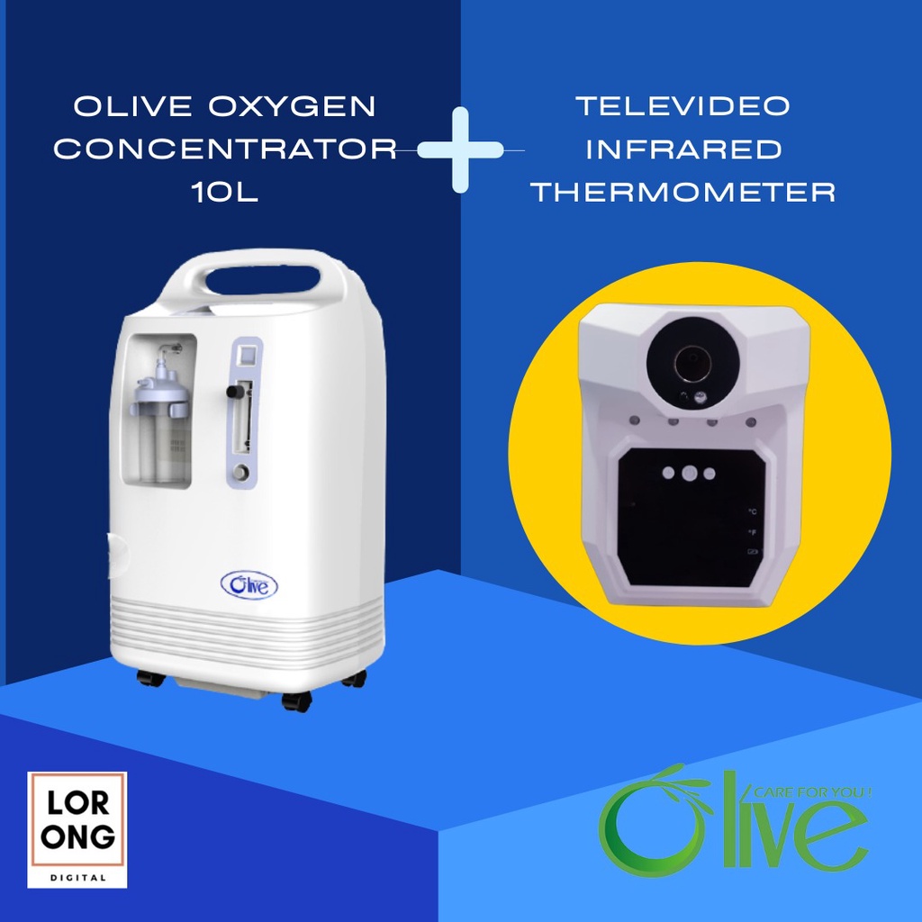 Hospital Medic Oxygen Concentrator 10L + TELEVIDEO Wall-Mounted Infrared