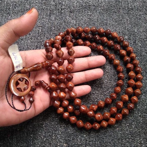 tasbih kokka wajik ± 11 mm ( 11mm ) 99 butir bulan bintang