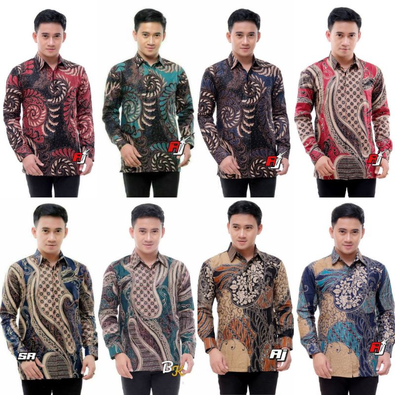 KEMEJA BATIK LENGAN PANJANG size S M L XL XXL XXXL