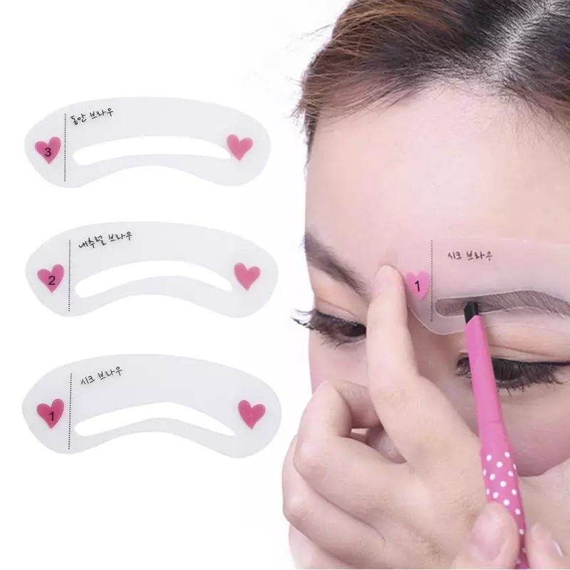 CETAKAN ALIS isi 3 pcs // 3in1 Eyebrow Template | Pencetak Alis Mini Brow Class | Cetak Alis Wanita