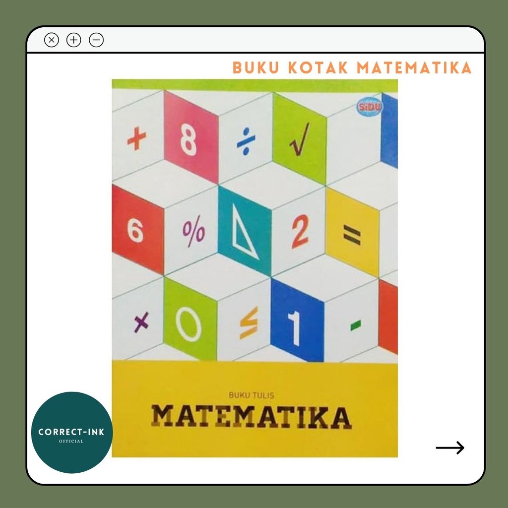 

BUKU TULIS KOTAK KECIL / BUKU KOTAK MATEMATIKA 38 LEMBAR SIDU PCS