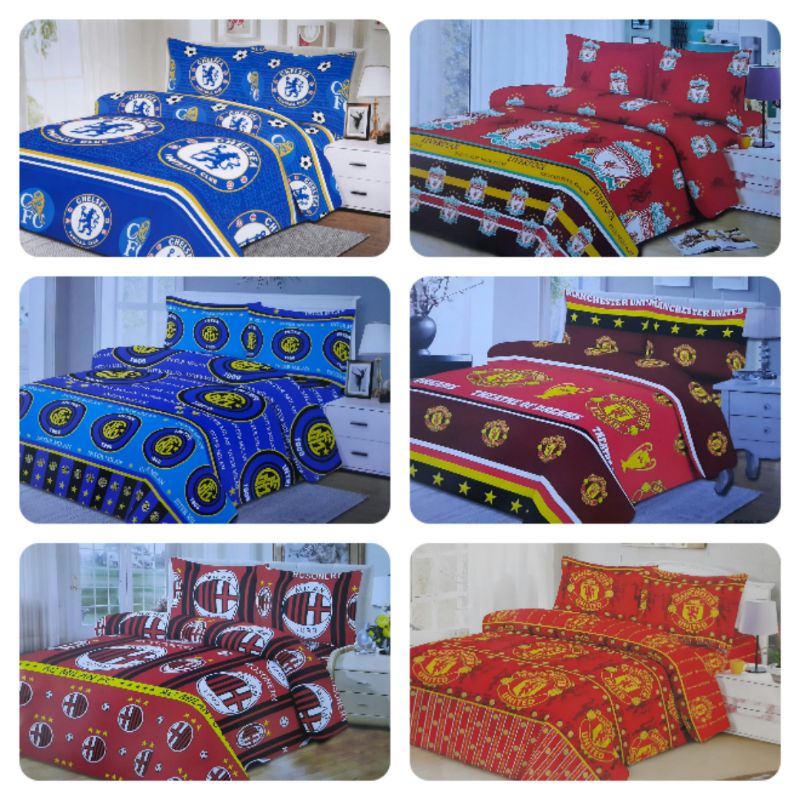 fatan azkia sprei | sprei resletingan motif bola untuk anak cowok | disperse/polymicro kain tebal ha