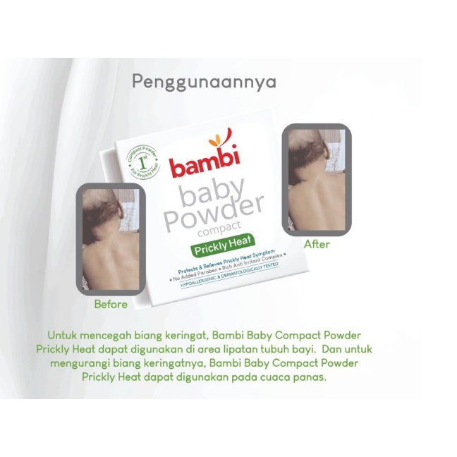 Bambi Baby Powder Compact Prickly Heat 40gr | Anti Biang Keringat