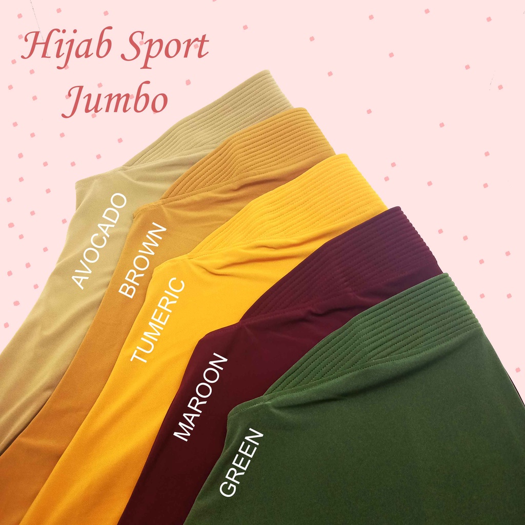 Hijab sport jumbo hijab bergo jumbo warna warni