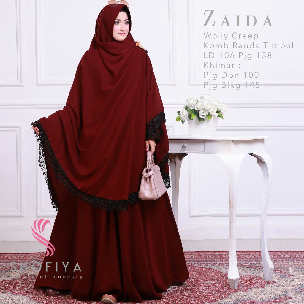 dDelta_Boutique Gamis set Syar'i Zaida ORI SHOFIYA