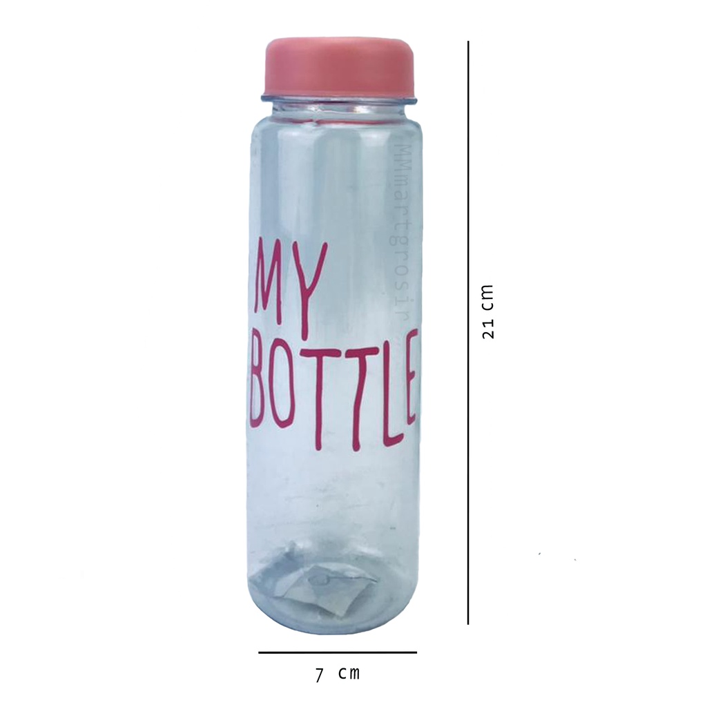 My Bottle / Botol Air / botol minum / botol bening Pink / JQ-6091-1 / 600ml