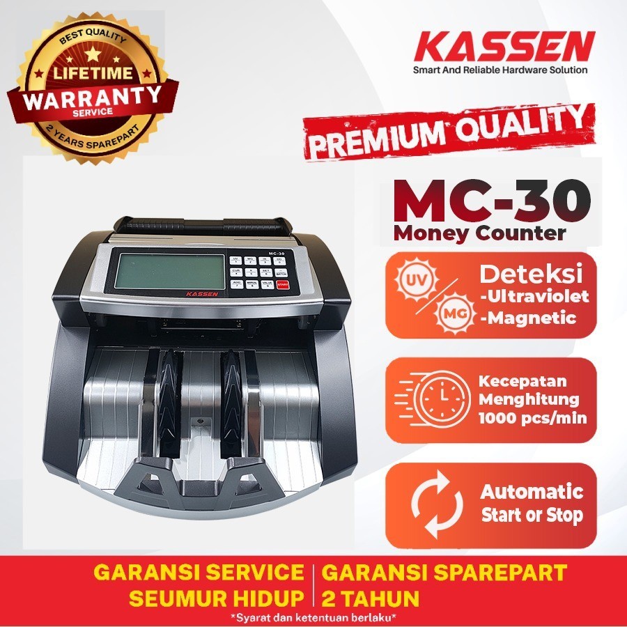 MESIN HITUNG UANG KASSEN MC-30 - MC30 - MONEY COUNTER BILL