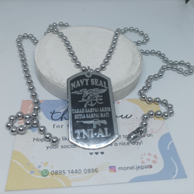 Kalung Logo NAVY SEAL TNI AL(Stainless Asli)