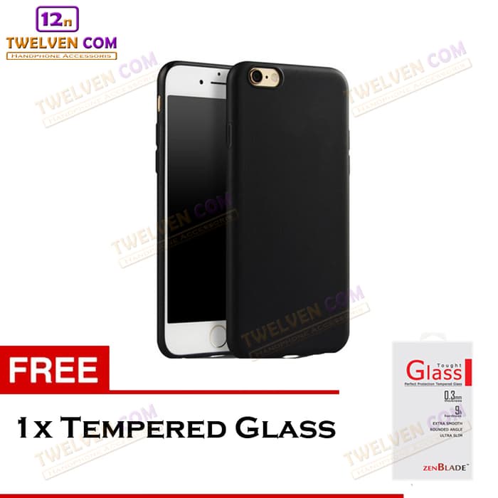 [FLASH SALE] Case Slim Matte Softcase iPhone 8 - Free Tempered Glass