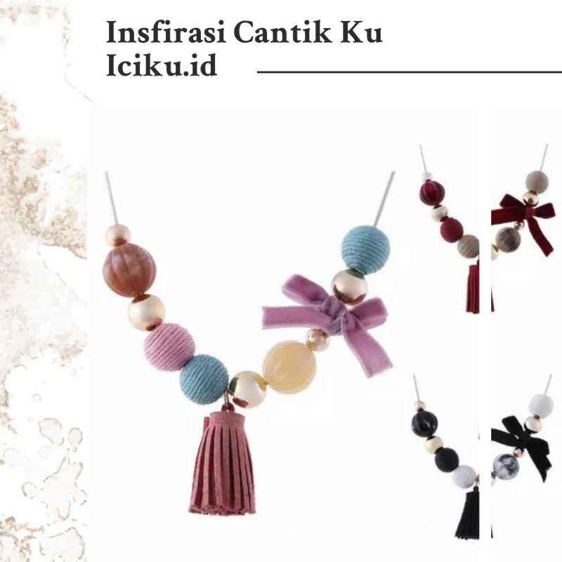 Kalung Hijab Etnik Necklace Korea Premium Aksesoris Wanita Simple Unik