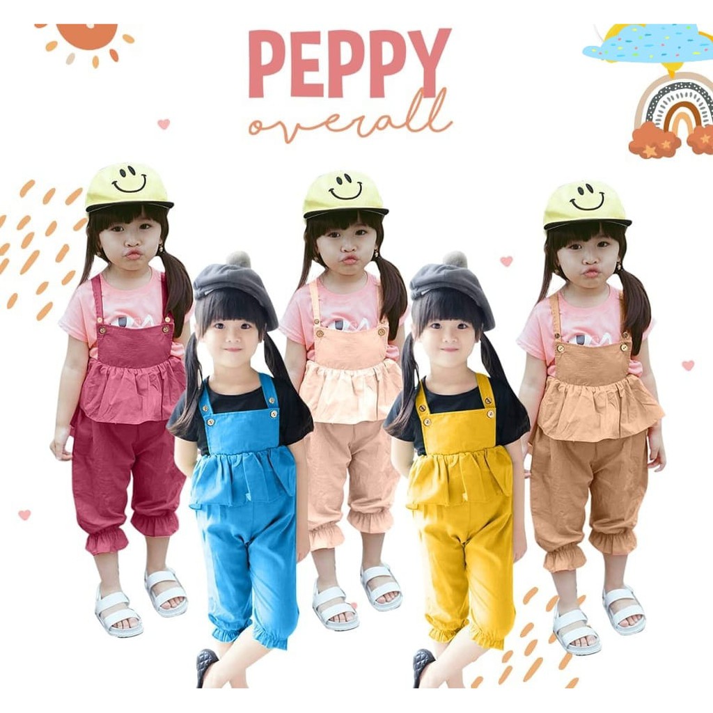 OVERALL BAJU ANAK PEREMPUAN - PEPPY OVERALL - BAJU ANAK LUCU