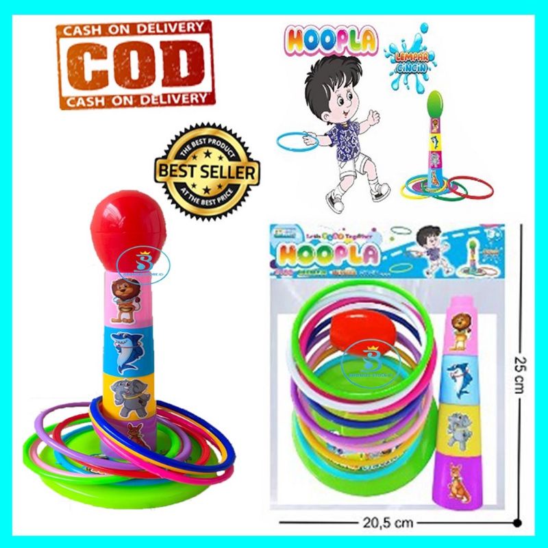 Mainan Edukasi Anak Hoopla Lempar Cincin Adu Jitu Lempar Gelang - Ring Toss - Ring game