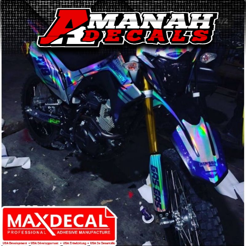 DECAL STICKER HOLOGRAM CRF 150L,KLX, DTRACKER, WR155 FULL BODY (Bahan Max decal)cod
