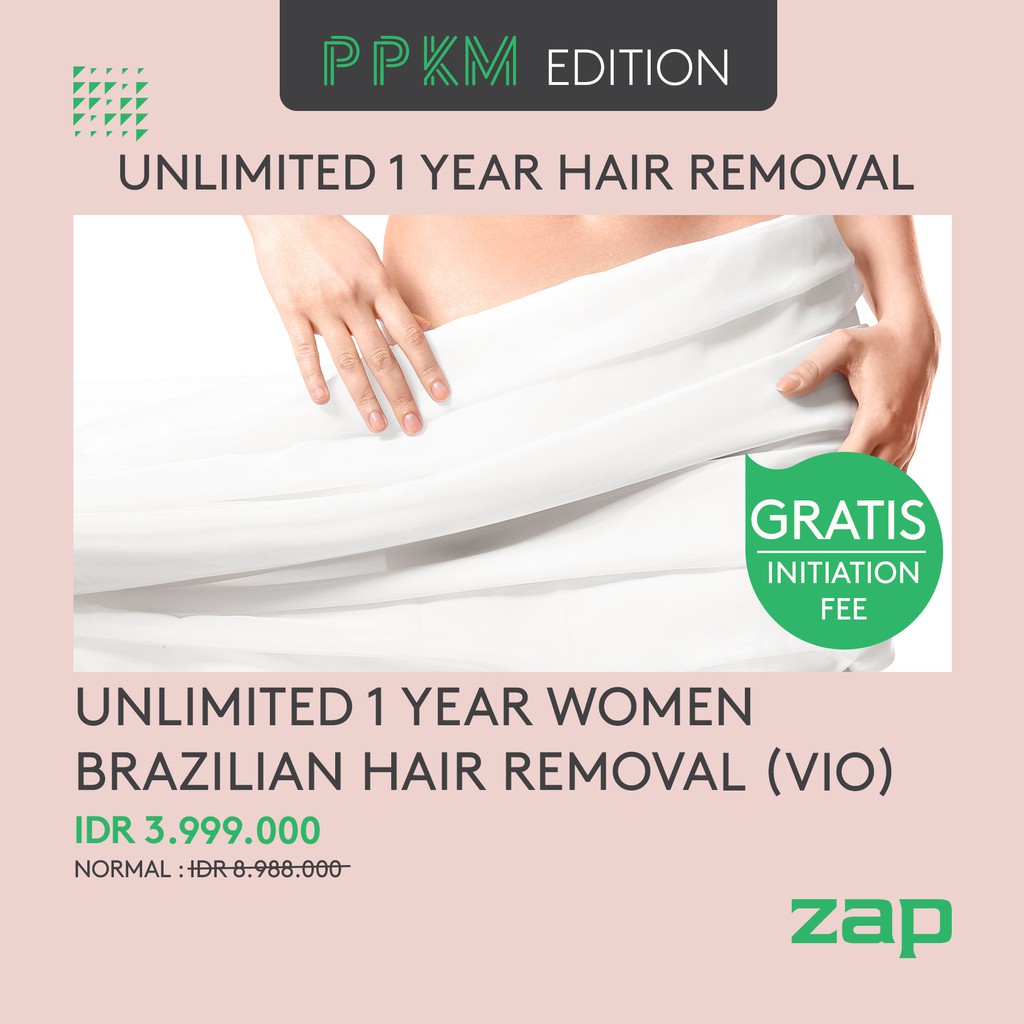 Unlimited 1 Year Membership Brazilian Hair Removal (VIO) Shopee Indonesia
