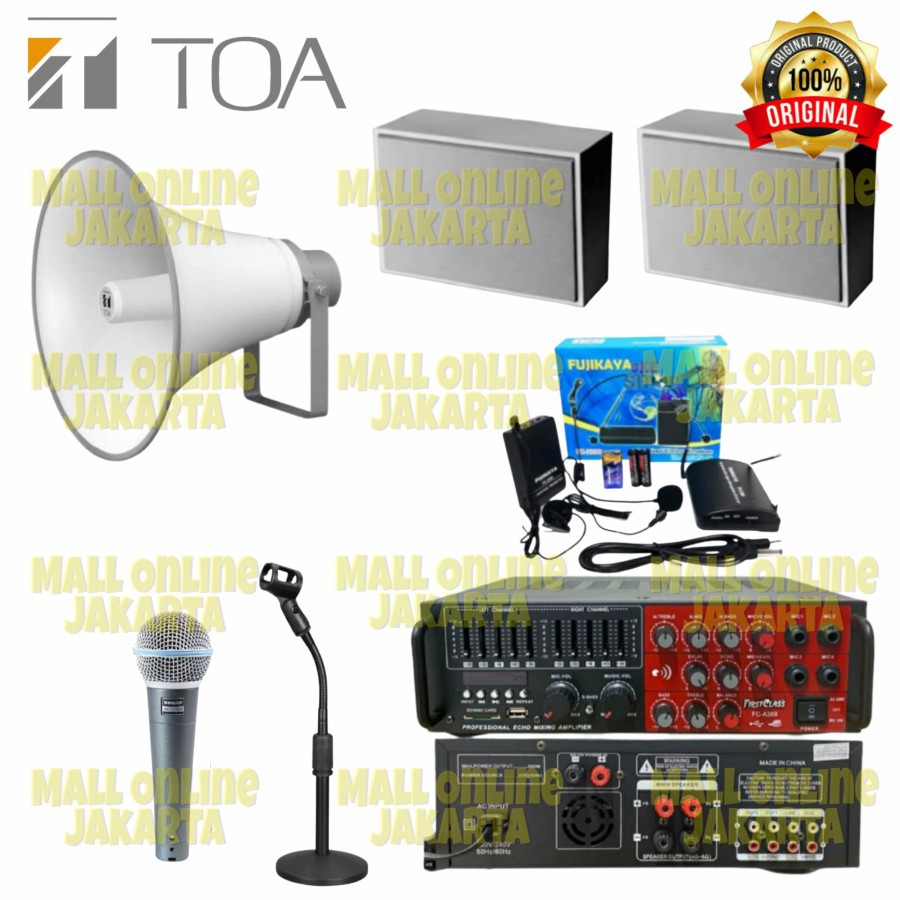 Paket 2 Sound System masjid mushola paket speaker TOA mushola original