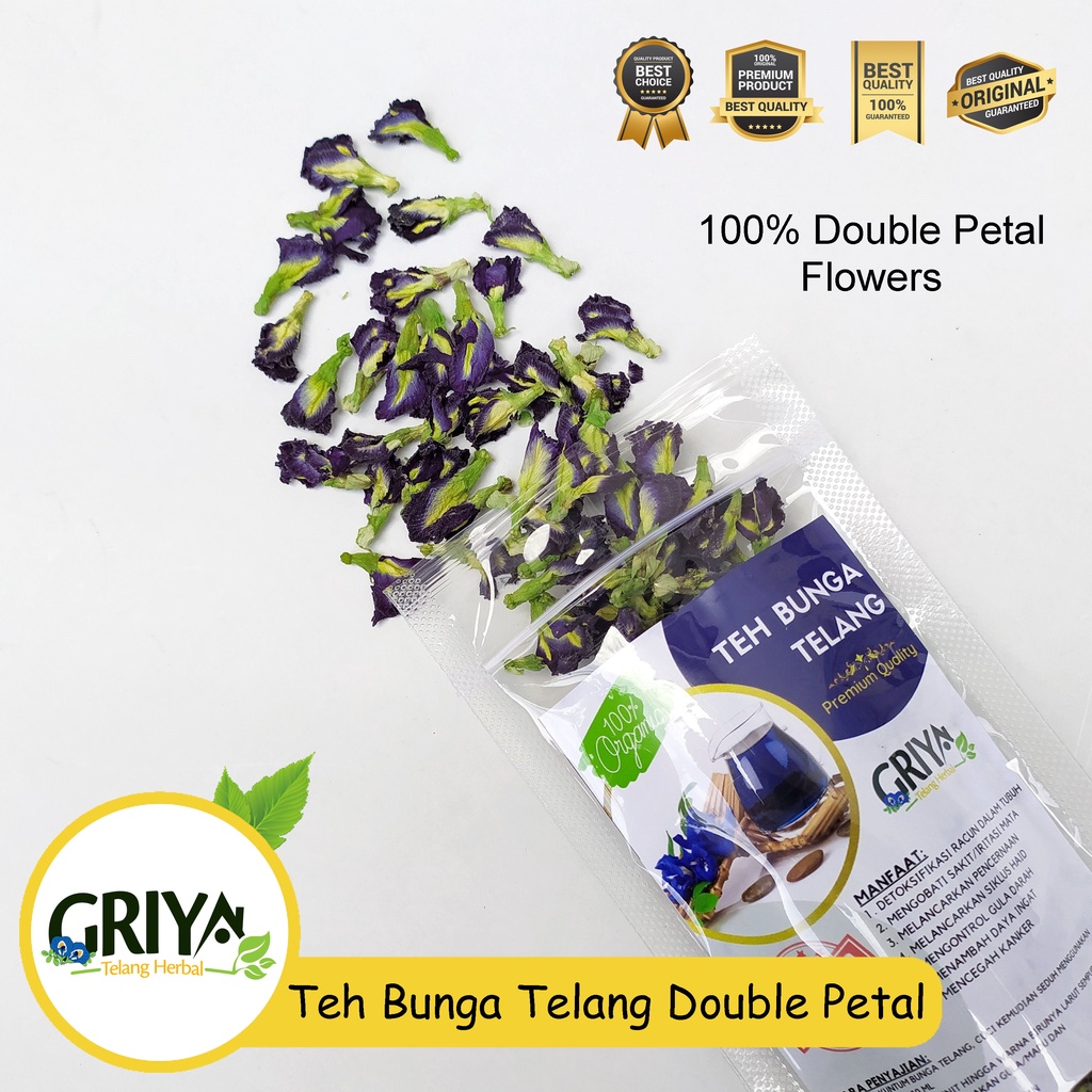 

Bunga Telang Tumpuk Kering (Double Petal) 10gr