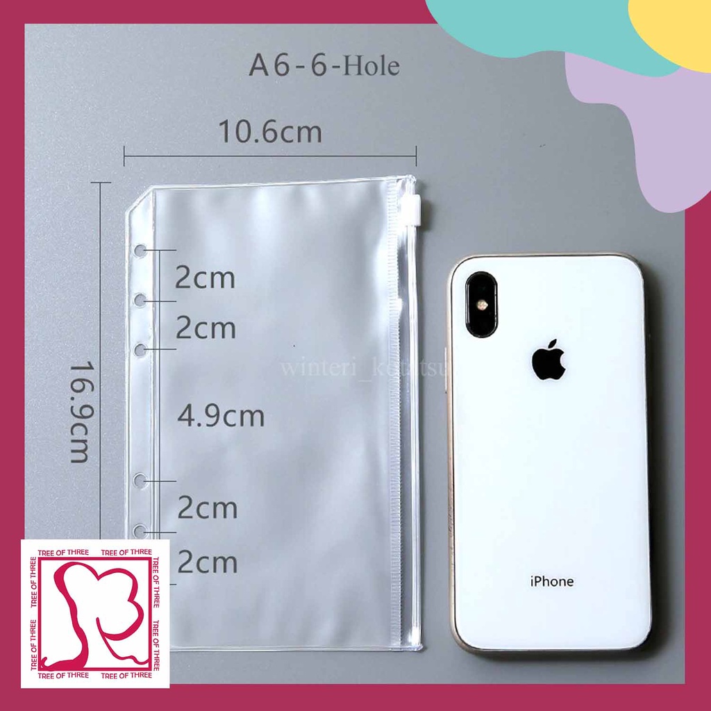 

[winteri] Kantong Pocket Binder A6 6 Lubang Pvc
