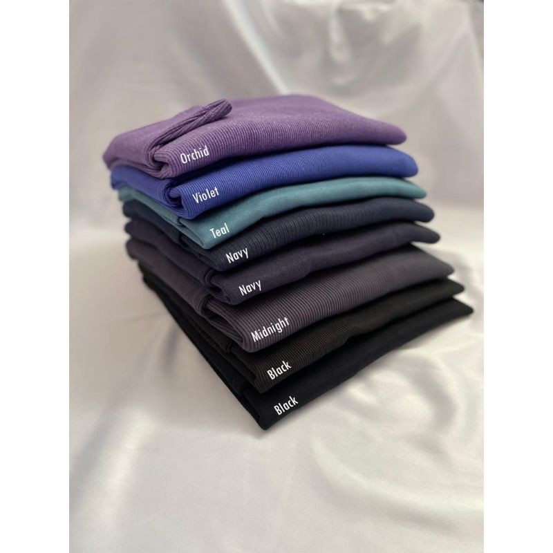 kaos rib premium basic lengan panjang