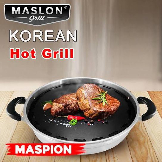 Paling Dicari] Grill Pan Anti Lengket Bbq Panggangan Maspion Korean Hot Grill