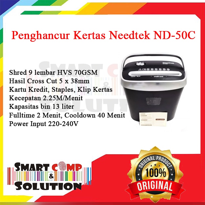 Paper Shredder Penghancur Kertas CC - Needtek ND-50C / ND50C / ND50