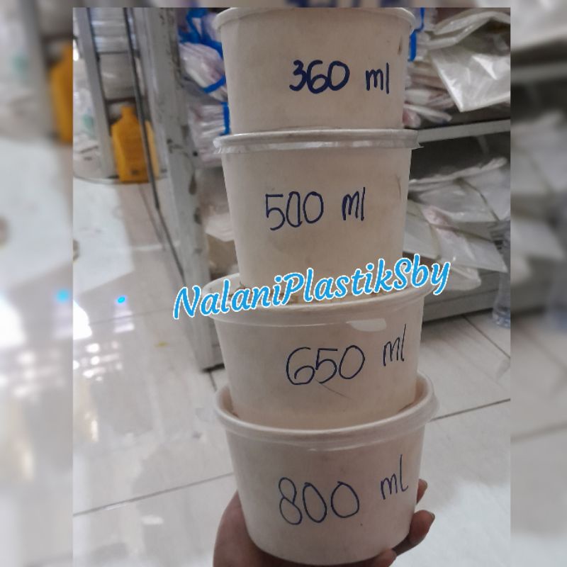 PAPER BOWL 360ml-800ml Polos