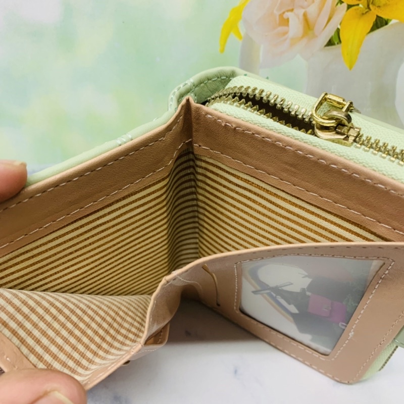 DOMPET KECIL WANITA IMPORT KANCING KECIL BORDIR KASUAL SIMPLE