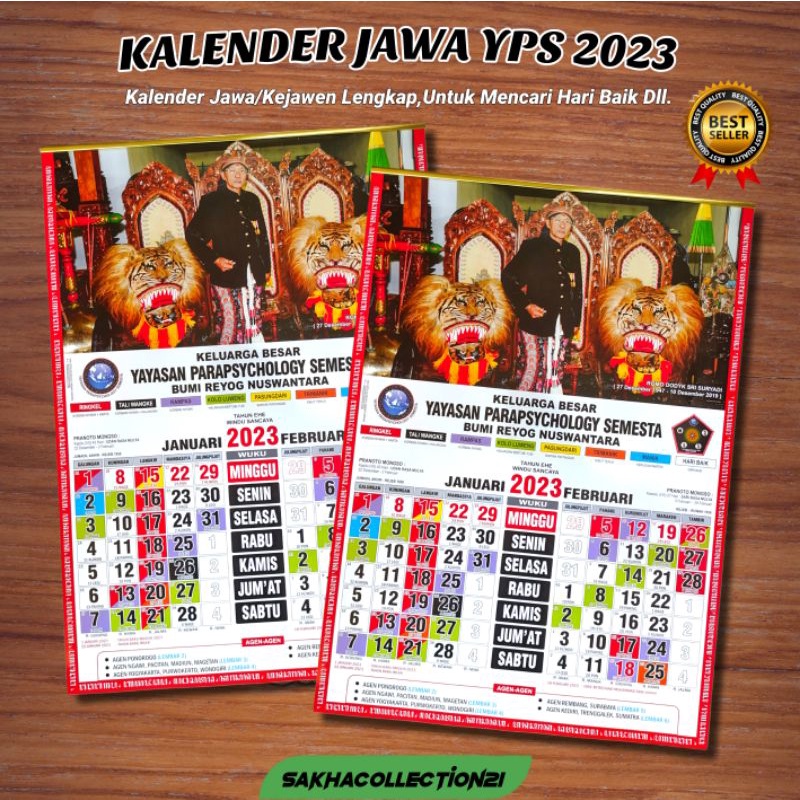 Grosir kalender 2023 jawa kejawen lengkap Yayasan Parapsikologi Semesta /YPS murah