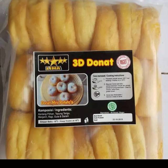 

Donat kentang 3D isi 20 pcs banyak bonus topping