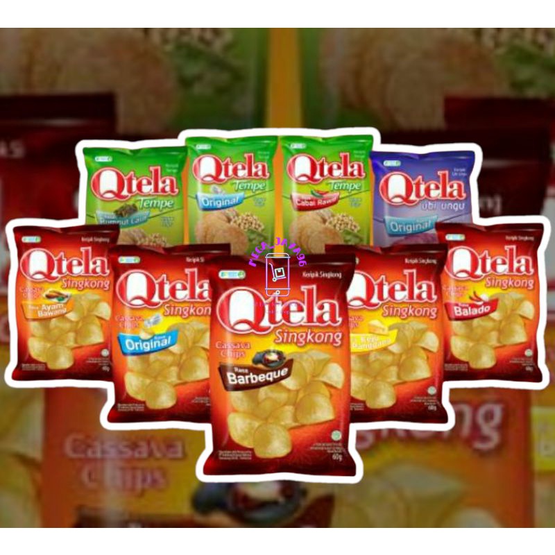 

makanan ringan Qtella Keripik Singkong 30 Gram Banyak Varian Rasa