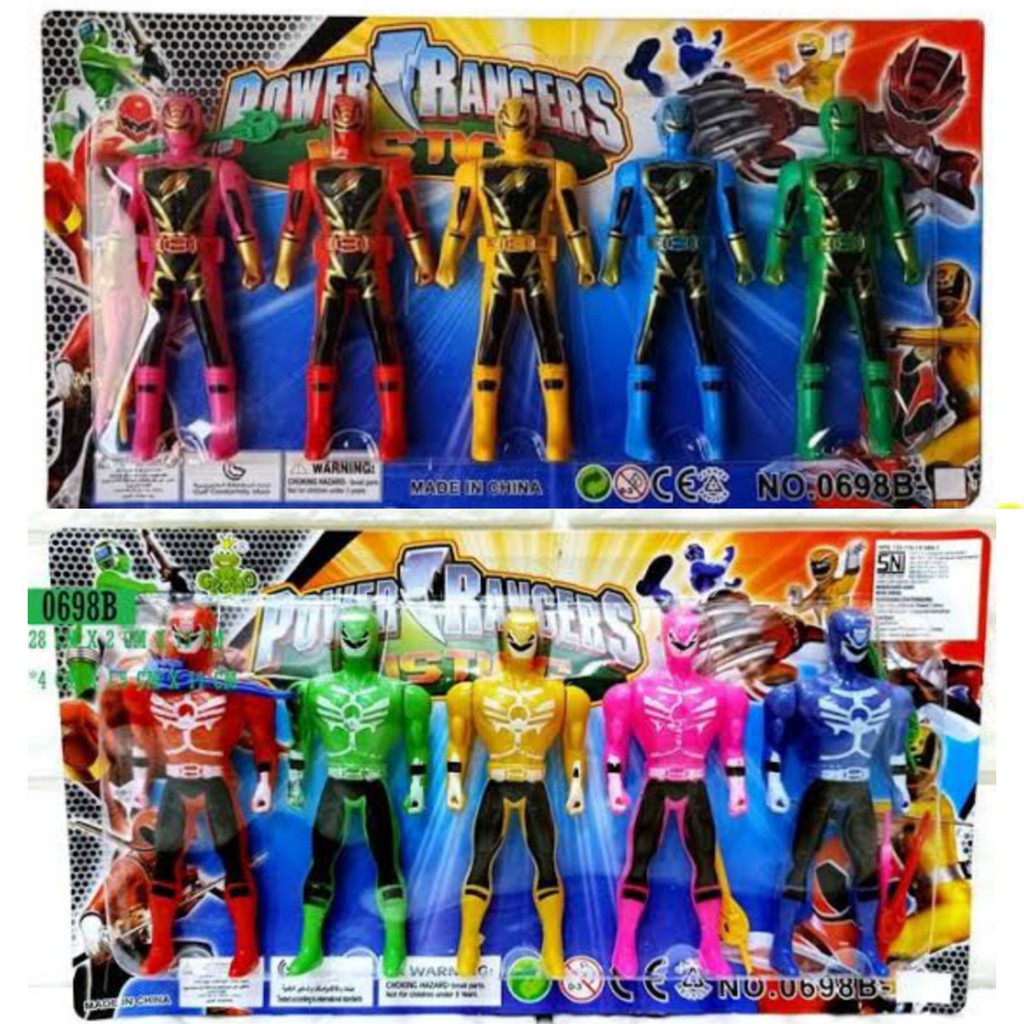 ( BISA COD ) PROMO Mainan Anak Isi 5 PCS Power Rangers Robot Super Hero Mainan Anak Laki Laki MURAH