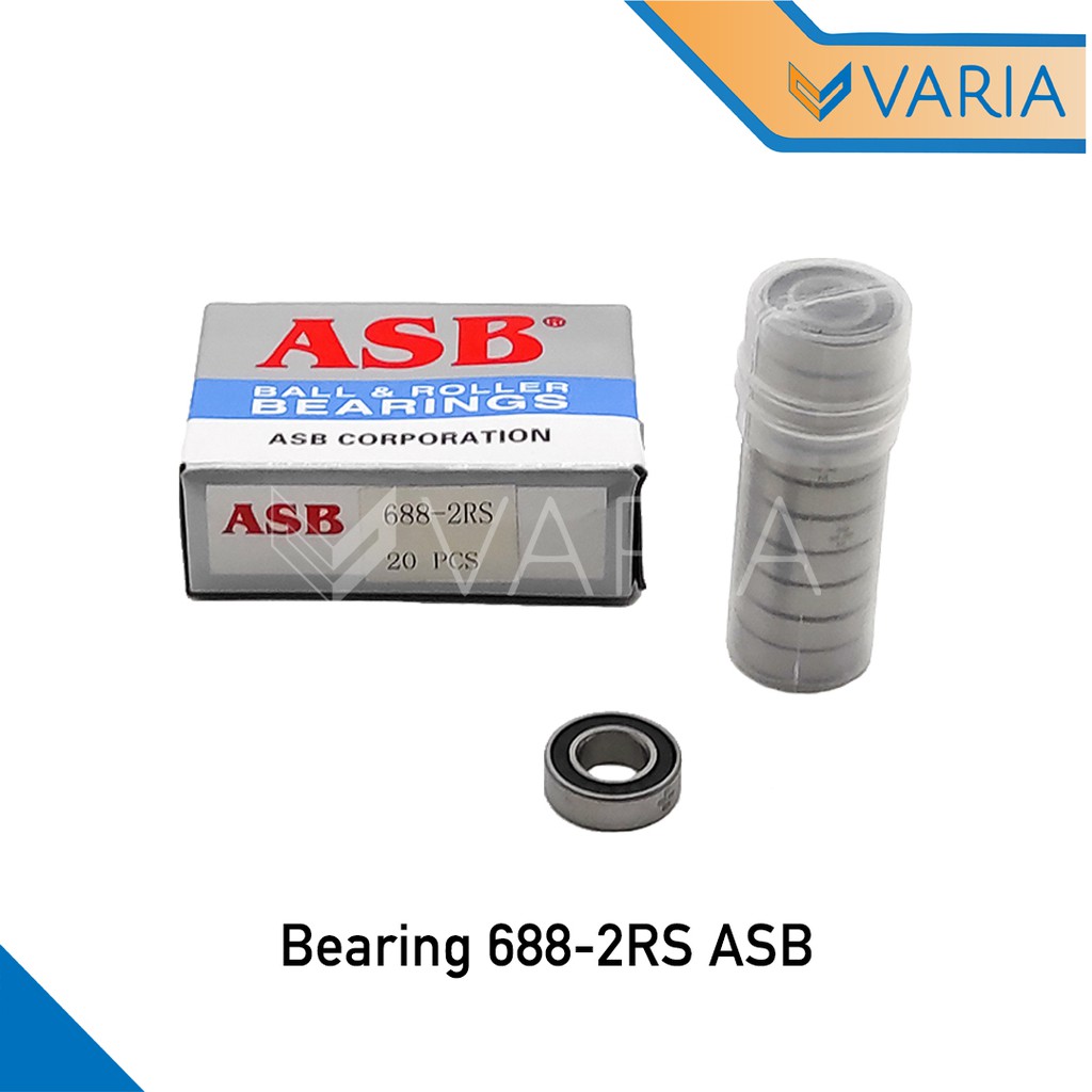 Bearing / Laher 688 2RS Tutup Karet Double ASB