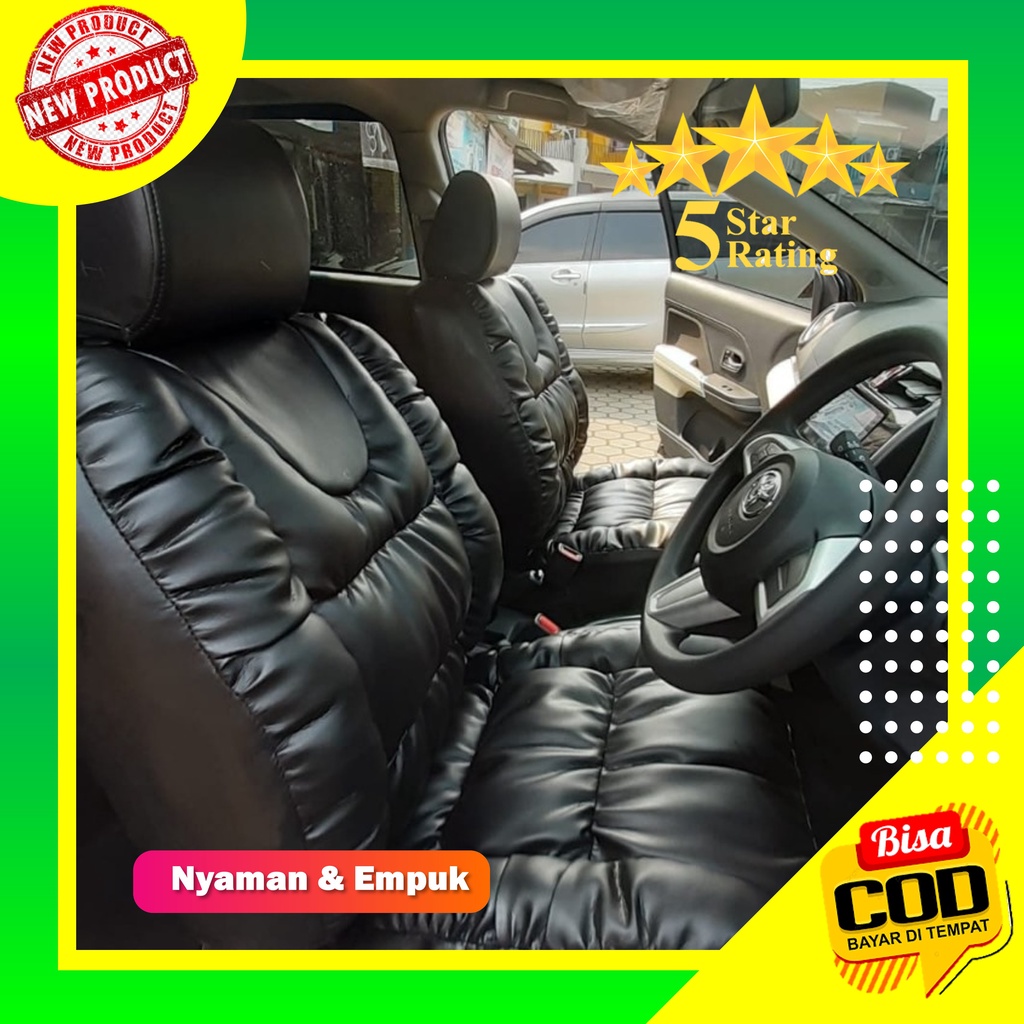 SARUNG JOK SOFA COVER SEAT SOFA MOBIL AGYA AYLA BRIO BAHAN KULIT SYNTETIC METIAL HALUS EMPUK NYAMAN