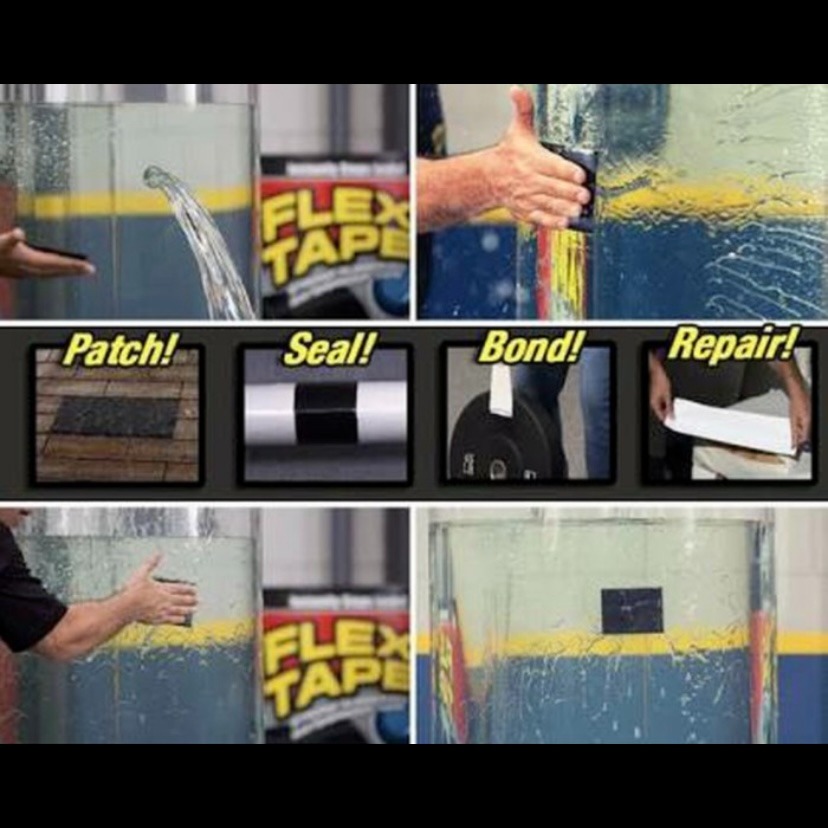 Flex Tape 4 Inch Isolasi Ajaib Super Kuat Lakban Perekat Anti Bocor Waterproof