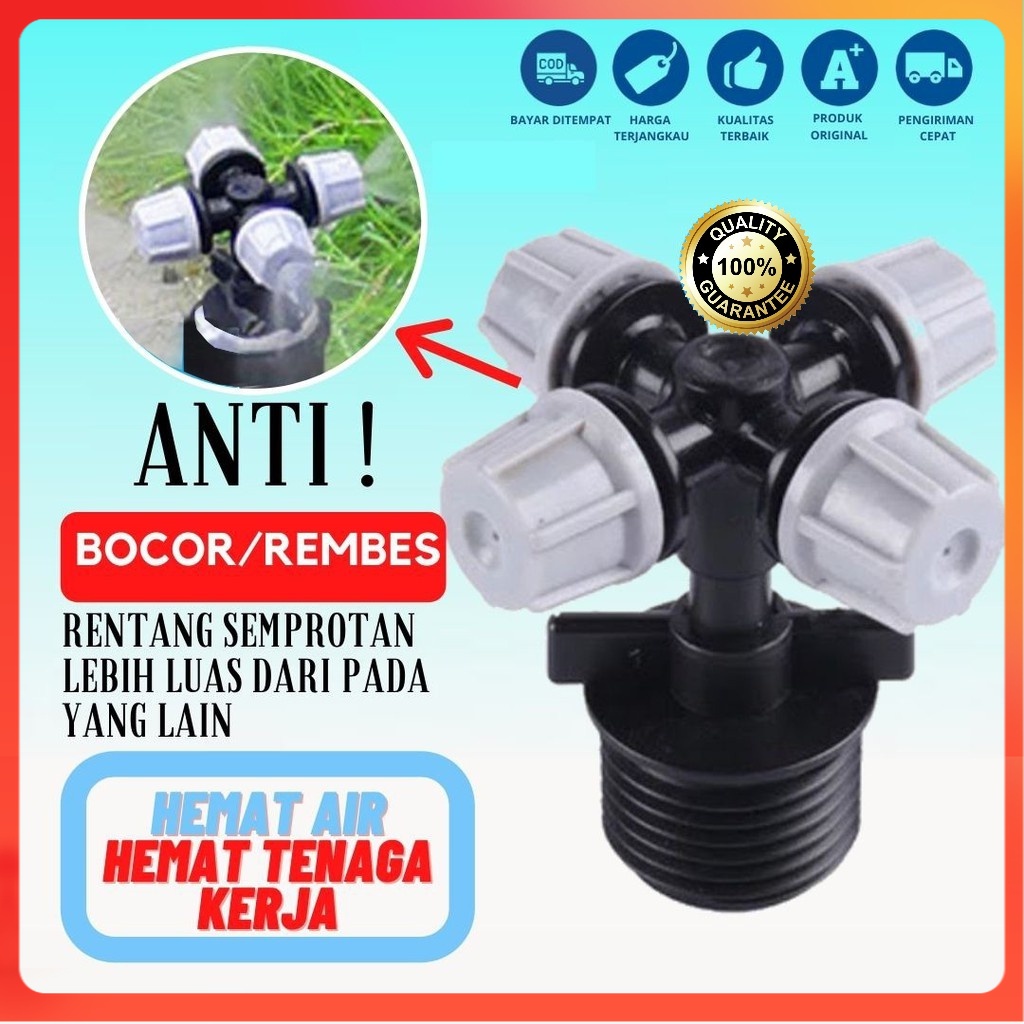 Spuyer Nozzle Sprayer Kabut Embun Kepala 4 Plastik Rumah Walet Kandang Ayam Rumah Jamur