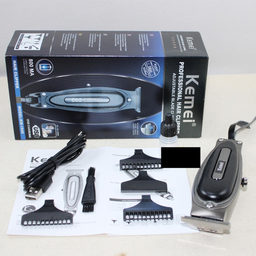 Kemei KM Alat Mesin Cukur Rambut Cas  Hair Clipper Grooming