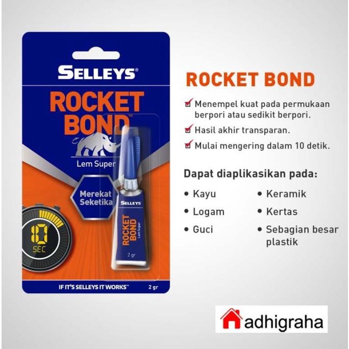 

Lem Cair Serbaguna Rocket Bond 2 Gr Super Kuat