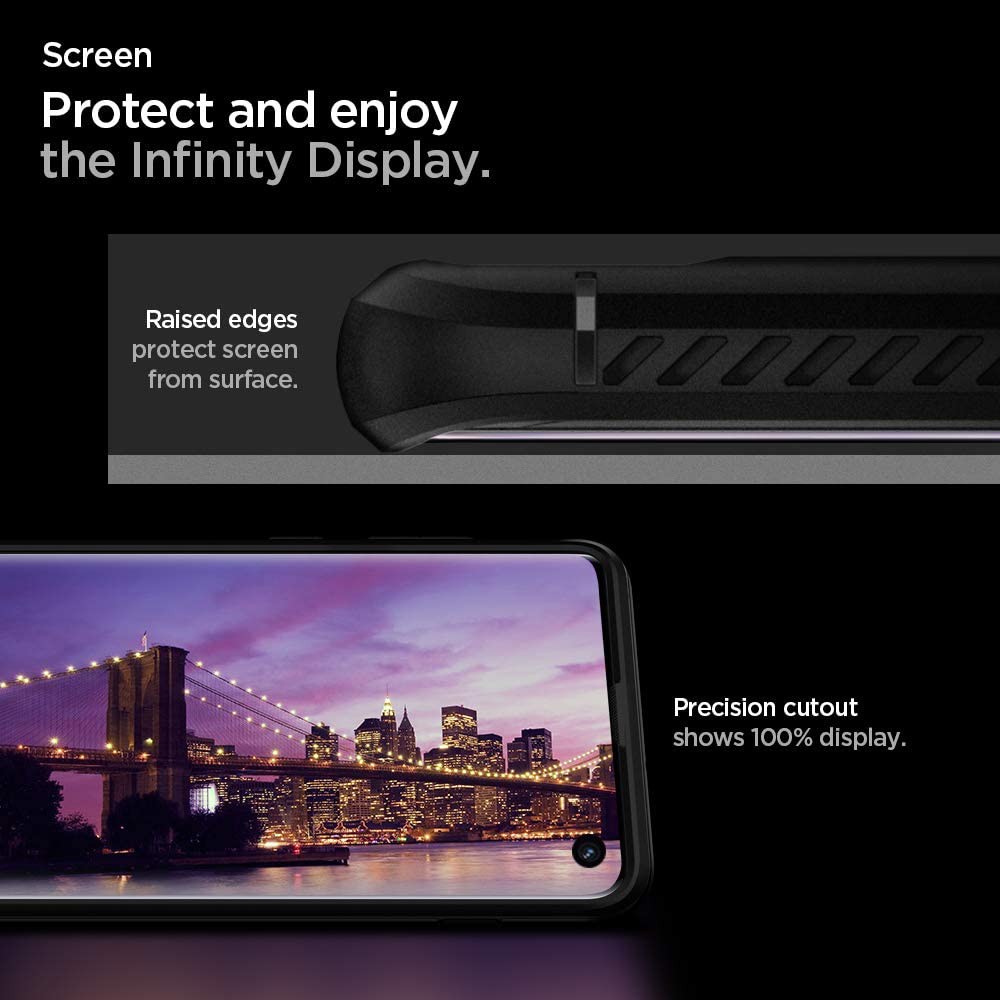 Case Samsung Galaxy S10 Lite / Plus / S10 / S10e Spigen Carbon Fiber Softcase Rugged Armor Casing