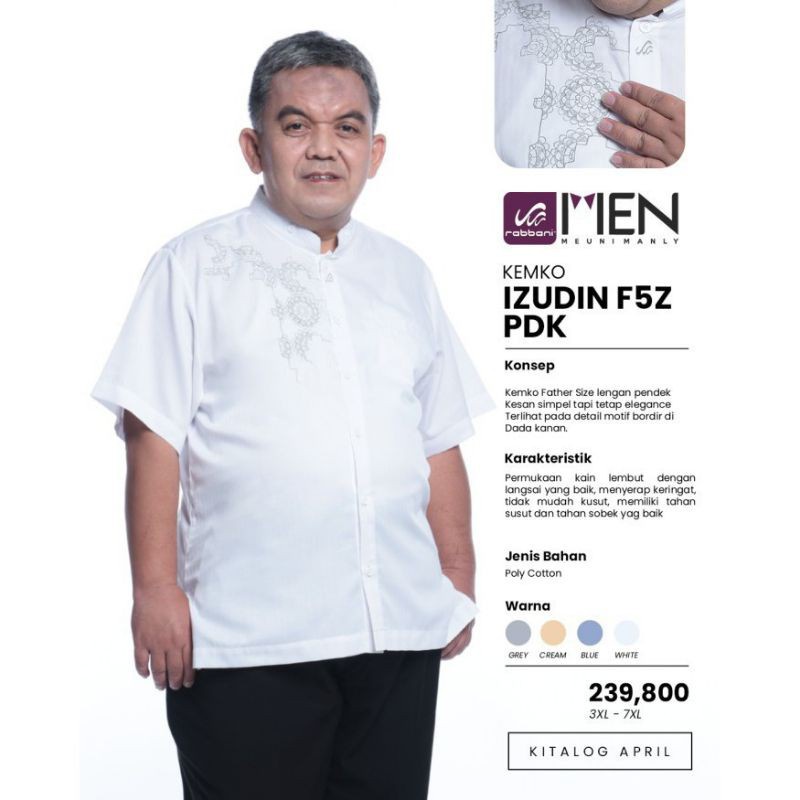 Kemeja Koko Izzudin Father Size Rabbani