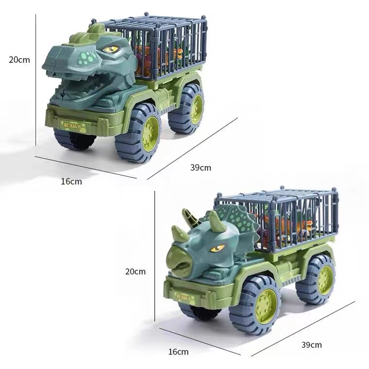 Dinosaur Truck Toy Car Transporter Carrier Set include Dinosaur Figures &amp; Egg Playset Toy Gift