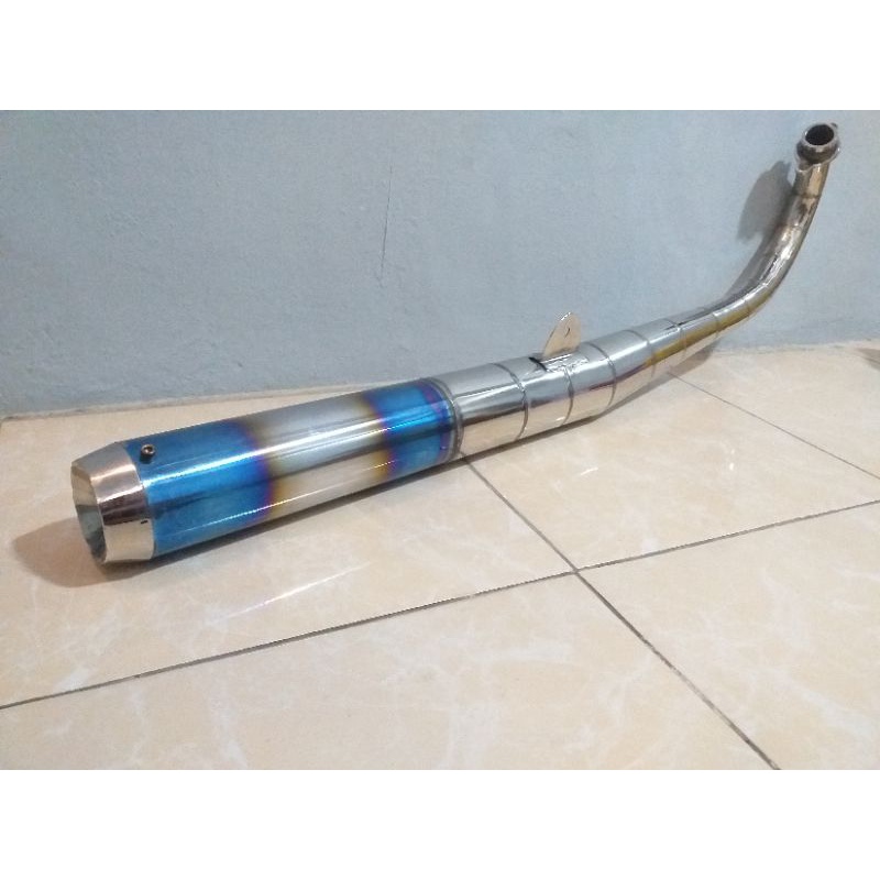 knalpot Rx king standar racing ujung biru // suara garing kemrincing istimewa NO RCB ABRT KDX PROLIN