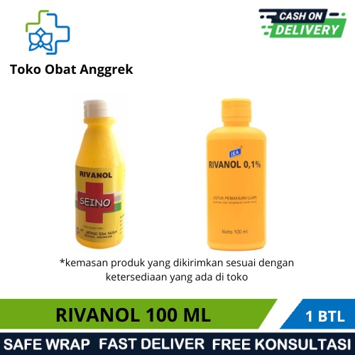 RIVANOL 1%  100 ML/ANTISEPTIK LUKA/MEMBUNUH BAKTERI DI LUKA/MENGHAMBAT PERTUMBUHAN KUMAN