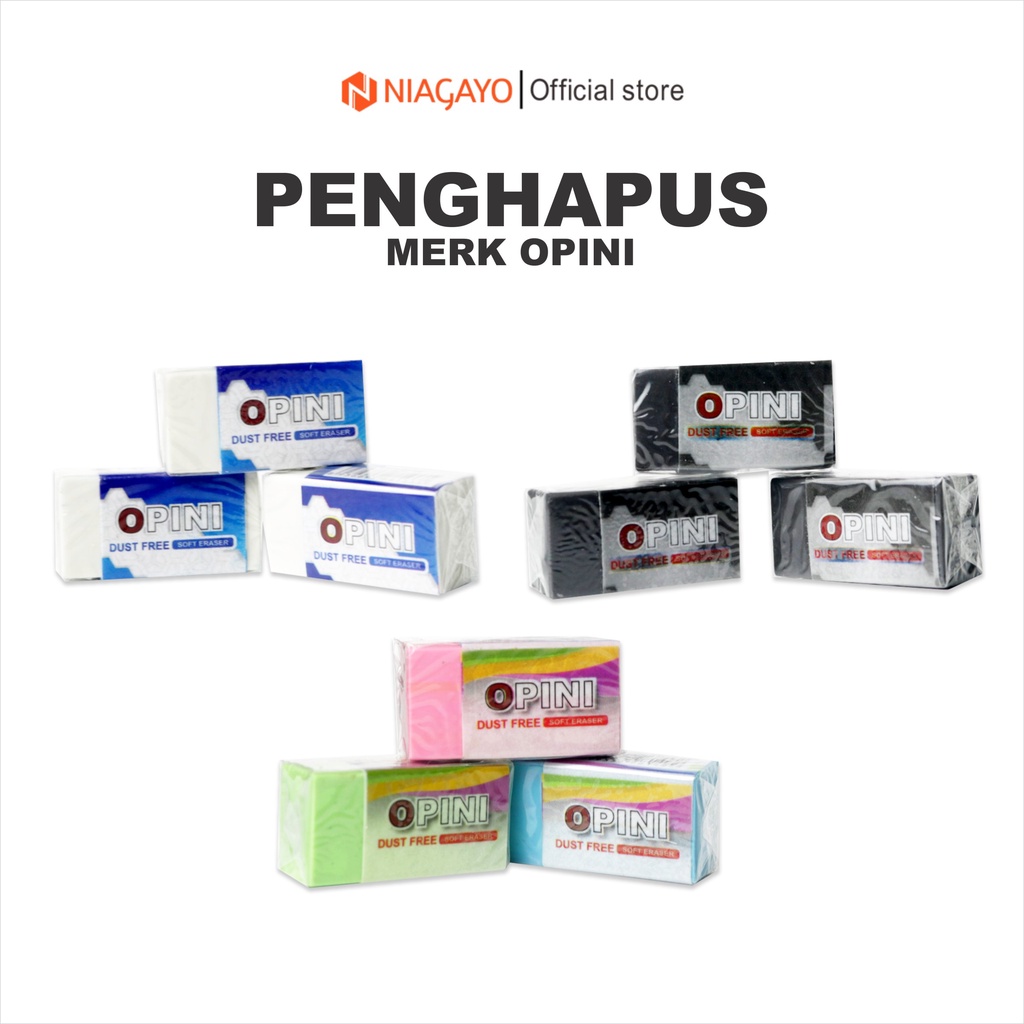

Penghapus Karet Merk Opini Setip Kecil Non PVC Eraser Full Color