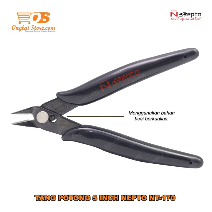 Tang Potong Kawat Kabel 5 INCH NEPTO NT-170 Micro Nipper Wire With Soft Spring