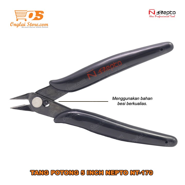 Tang Potong Kawat Kabel 5 INCH Nepto NT-109 Micro Nipper Wire With Soft Spring Electronic Diagonal P